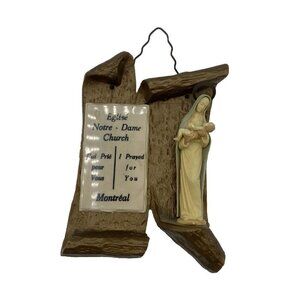 Vintage Plastic Italian Notre Dame Montreal Church Madonna Child Made in Italy